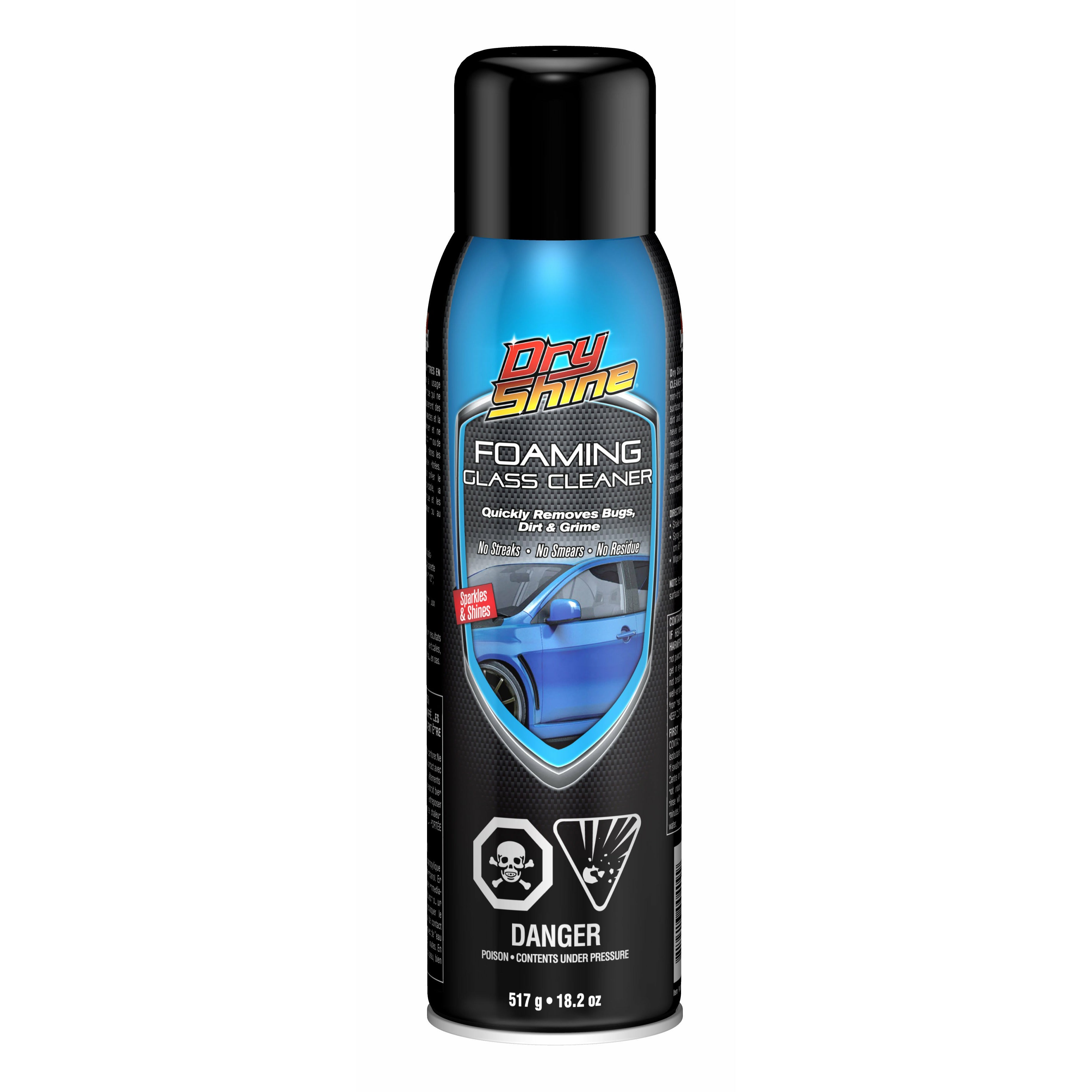 Dry Shine Foaming Glass Cleaner: Streak-Free Shine for Windows and Glass